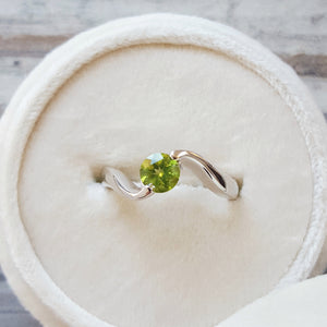 Spiraling Peridot Ring