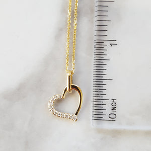 Petite Diamond Heart Pendant