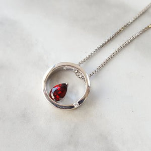 Open Design Garnet Pendant