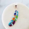 "Light As A Feather" AZ Turquoise and Inlay Pendant